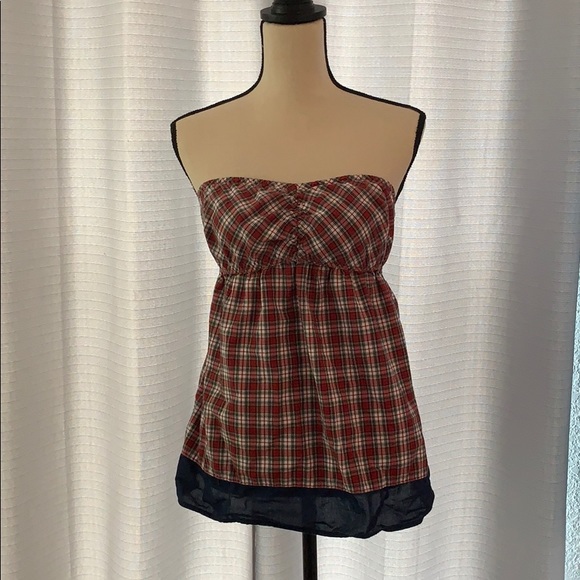 Abercrombie & Fitch Tops - Abercrombie & Fitch Strapless Tie Back Top Sz L